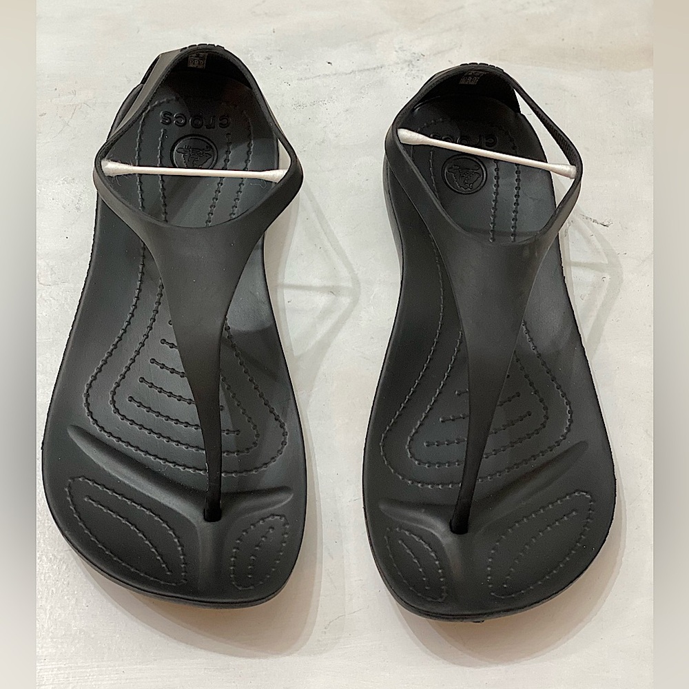 CROCS Sexi Flip Black Women's Sandals Size 6